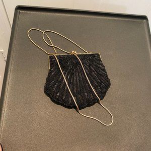 Vintage Andre Cellini Beaded Black Evening Clutch